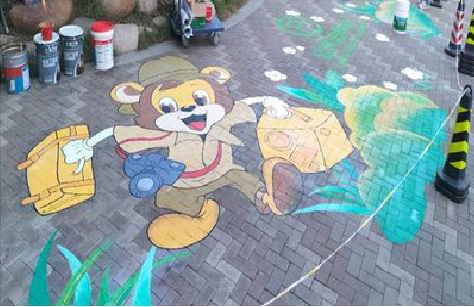 苏州夏季画地面彩绘会遇到的问题